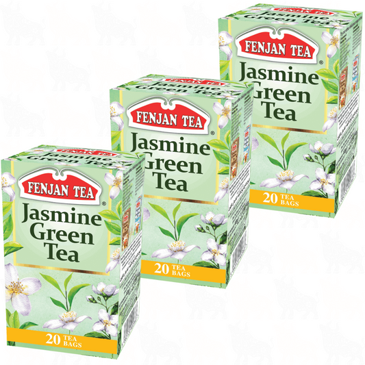 Fenjan Tea Jasmine Green Tea | 20 Tea Bags | 3 Pack
