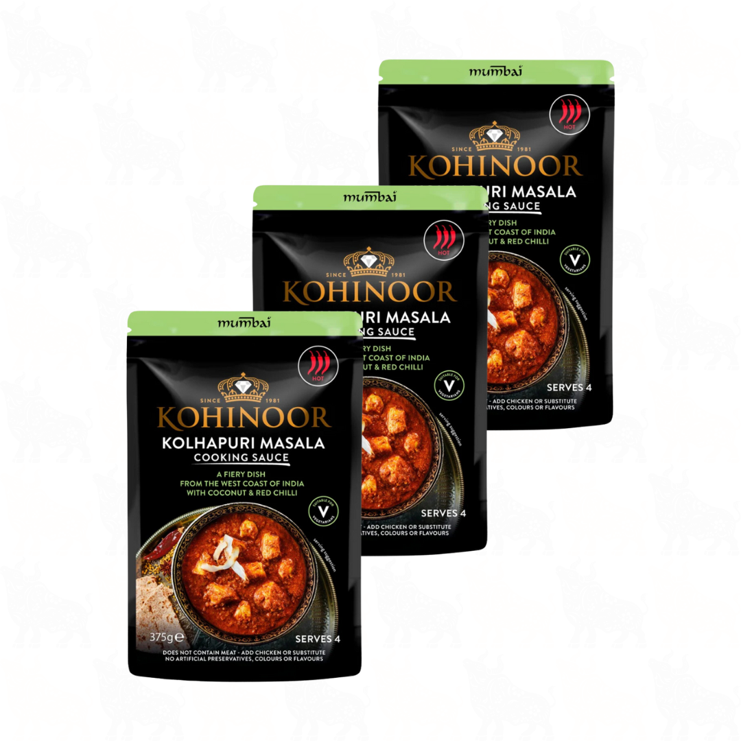Kohinoor Kolhapuri Masala | 375g | Cooking Sauce | 3 Pack