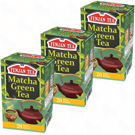 Fenjan Tea Matcha Green Tea | 20 Tea Bags | 3 Pack