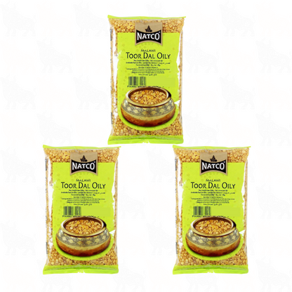 Natco Toor Dal Oily | 500g | 3 Pack