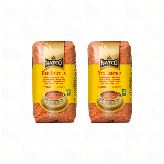 Natco Red Lentils | 1kg | 2 Pack