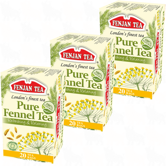Fenjan Tea Pure Fennel Tea | 20 Tea Bags | 3 Pack