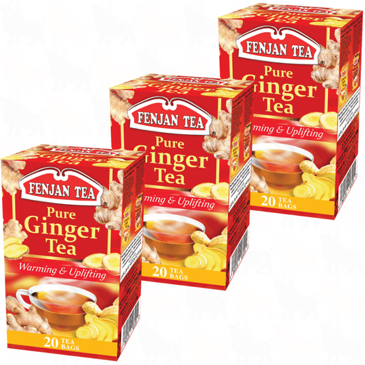 Fenjan Tea Pure Ginger Tea | 20 Tea Bags | 3 Pack