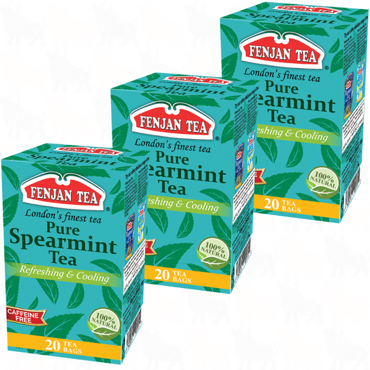 Fenjan Tea Pure Spearmint Tea | 20 Tea Bags | 3 Pack