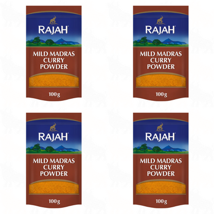 Rajah Mild Madras Curry Powder | 100g | 4 Pack