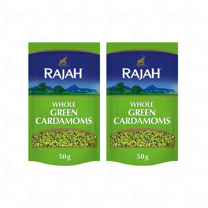 Rajah Whole Green Cardamoms | 50g | 2 Pack