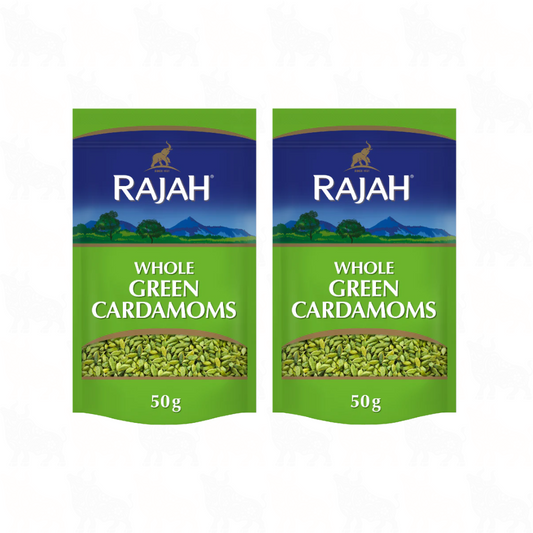 Rajah Whole Green Cardamoms | 50g | 2 Pack