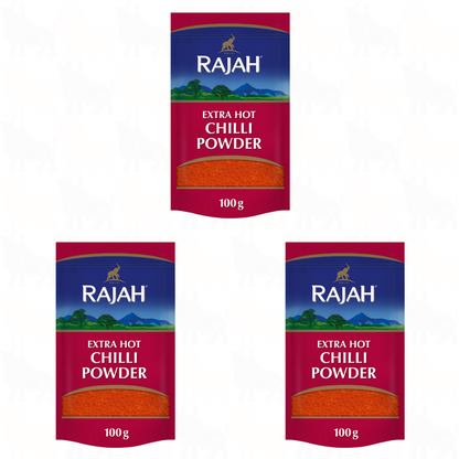 Rajah Extra Hot Chilli Powder | 100g | 3 Pack