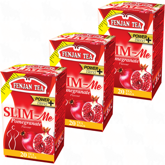 Fenjan Tea SLIM-Me Pomegranate (Power Blend+) | 20 Tea Bags | 3 Pack