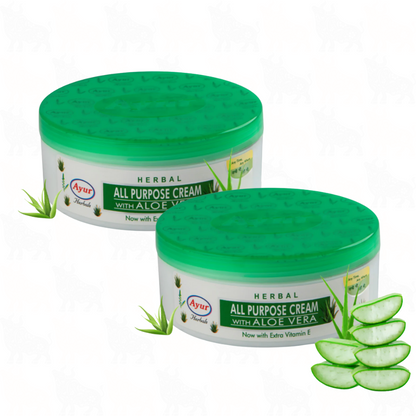 Ayur Herbals All Purpose Cream with Aloe Vera | 200ml | 2 Pack