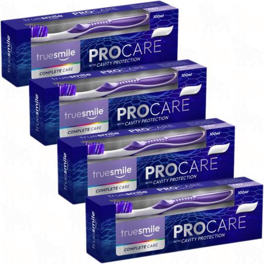 Truesmile ProCare Toothpaste + Toothbrush (Complete Care) | 100ml | 4 Pack