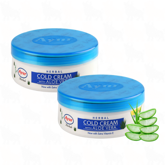 Ayur Herbals Cold Cream with Aloe Vera | 200ml | 2 Pack