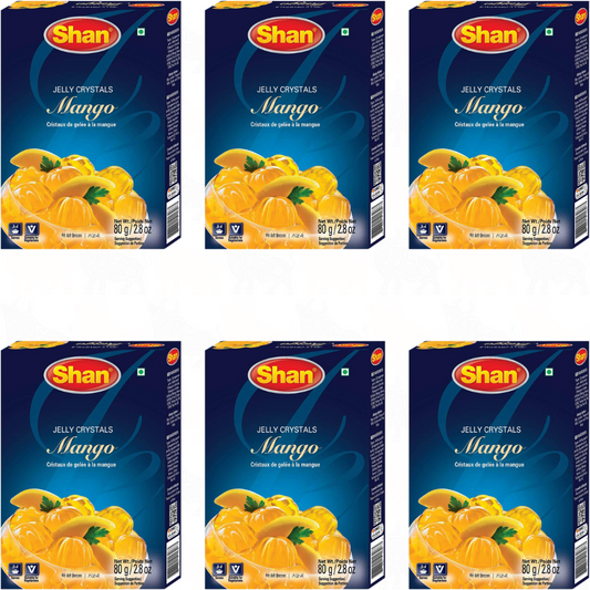 Shan Mango Jelly Crystals | 80g | 6 Pack