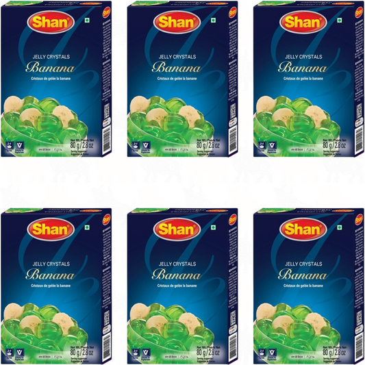 Shan Banana Jelly Crystals | 80g | 6 Pack