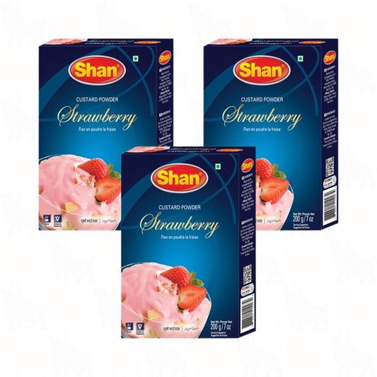 Shan Strawberry Custard Powder | 200g | 3 Pack