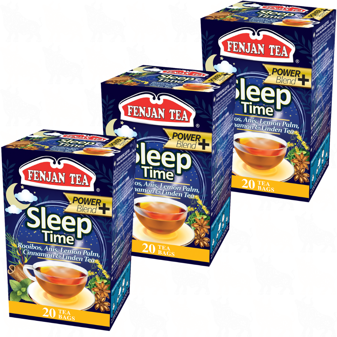 Fenjan Tea Sleep Time Tea (Power Blend+) | 20 Tea Bags | 3 Pack