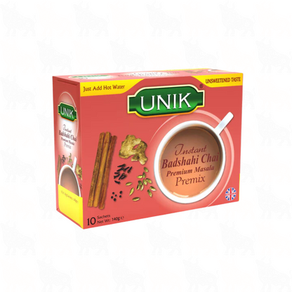 Unik Badshahi Chai (Unsweetened) | 10 Premix Sachets | 2 Pack