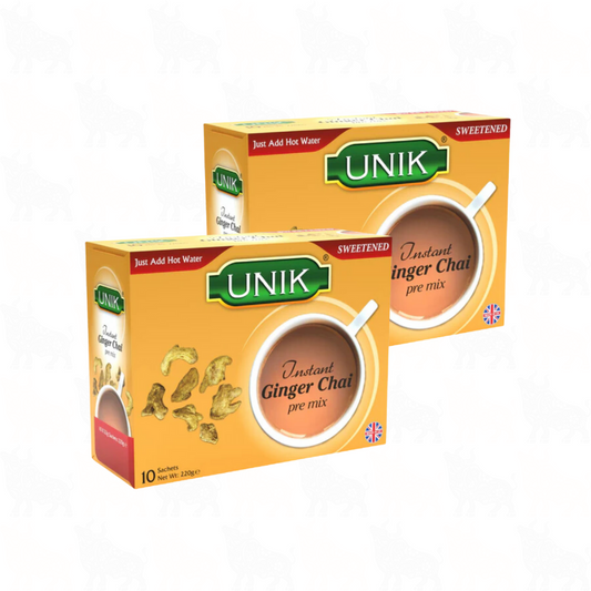Unik Ginger Chai (Sweetened) | 10 Premix Sachets | 2 Pack