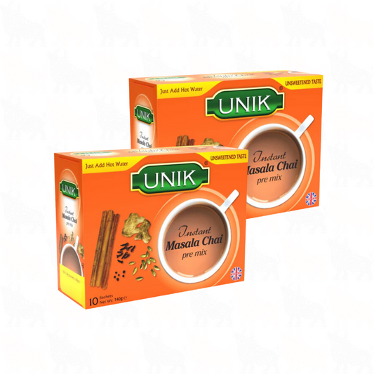 Unik Masala Chai (Unsweetened) | 10 Premix Sachets | 2 Pack