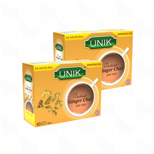 Unik Ginger Chai (Unsweetened) | 10 Premix Sachets | 2 Pack