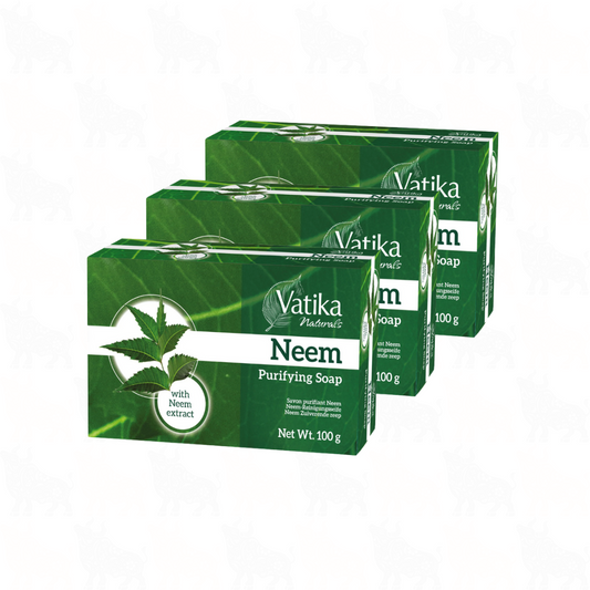 Vatika Natural Neem Soap | 100g | 3 Pack
