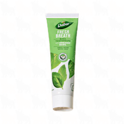 Dabur Fresh Breath Basil Toothpaste with Organic Basil | 100ml