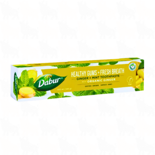 Dabur Healthy Gums + Fresh Breath Ginger & Mint Toothpaste with Organic Ginger | 100ml
