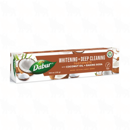 Dabur Whitening + Deep Cleaning Coconut Oil & Baking Soda Toothpaste with Organic Coconut Oil  | 100ml