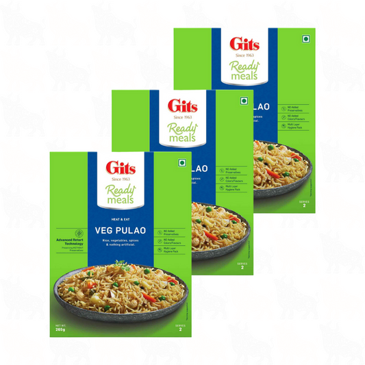 Gits Veg Pulao | 265g | Ready Meal | 3 Pack