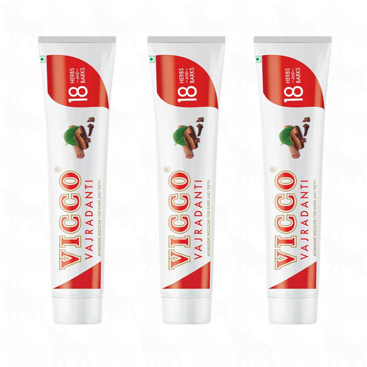 Vicco Vajradanti Toothpaste (Original) | 100g | 3 Pack