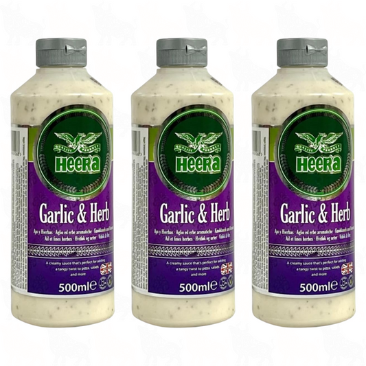 Heera Garlic & Herb Sauce | 500ml | 3 Pack