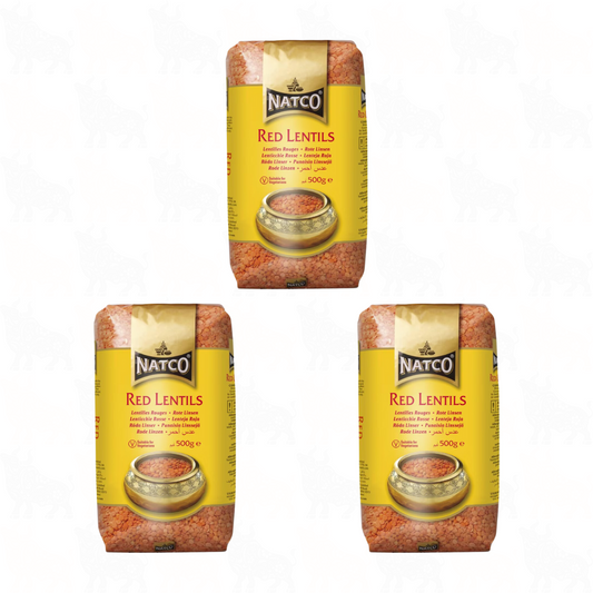 Natco Red Lentils | 500g | 3 Pack