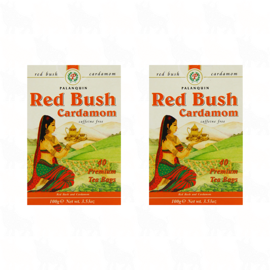Palanquin Red Bush Cardamom Tea | 40 Tea Bags | 2 Pack