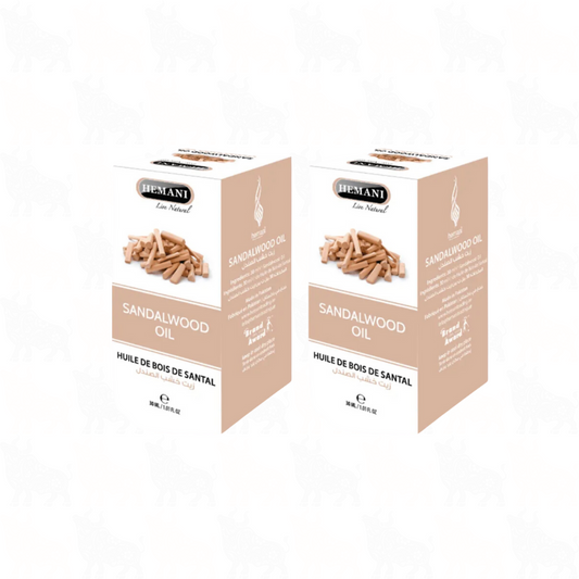 Hemani Sandalwood Oil | 30ml | (Huile De Bois De Santal) | 2 Pack