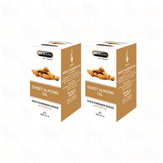 Hemani Sweet Almond Oil | 30ml | (Huile D'Amande Douce) | 2 Pack